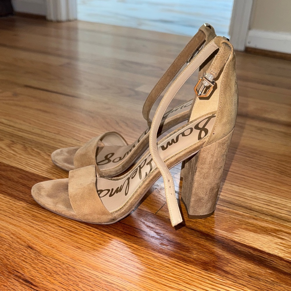 Sam Edelman Tan Suede Heeled Sandals